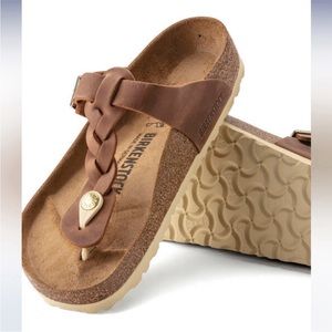 Birkenstock Gizeh Braided Cognac 8.5